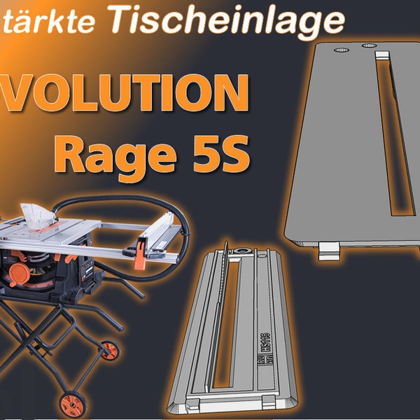 Verstärkte Tischeinlage f. Evolution Rage 5S Einlage, Grundplatte