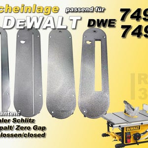Wkładka stołowa z zerowym luzem, odpowiednia do piły stołowej DeWALT DWE 7492 + 7491, płyta wkładki z zerowym luzem