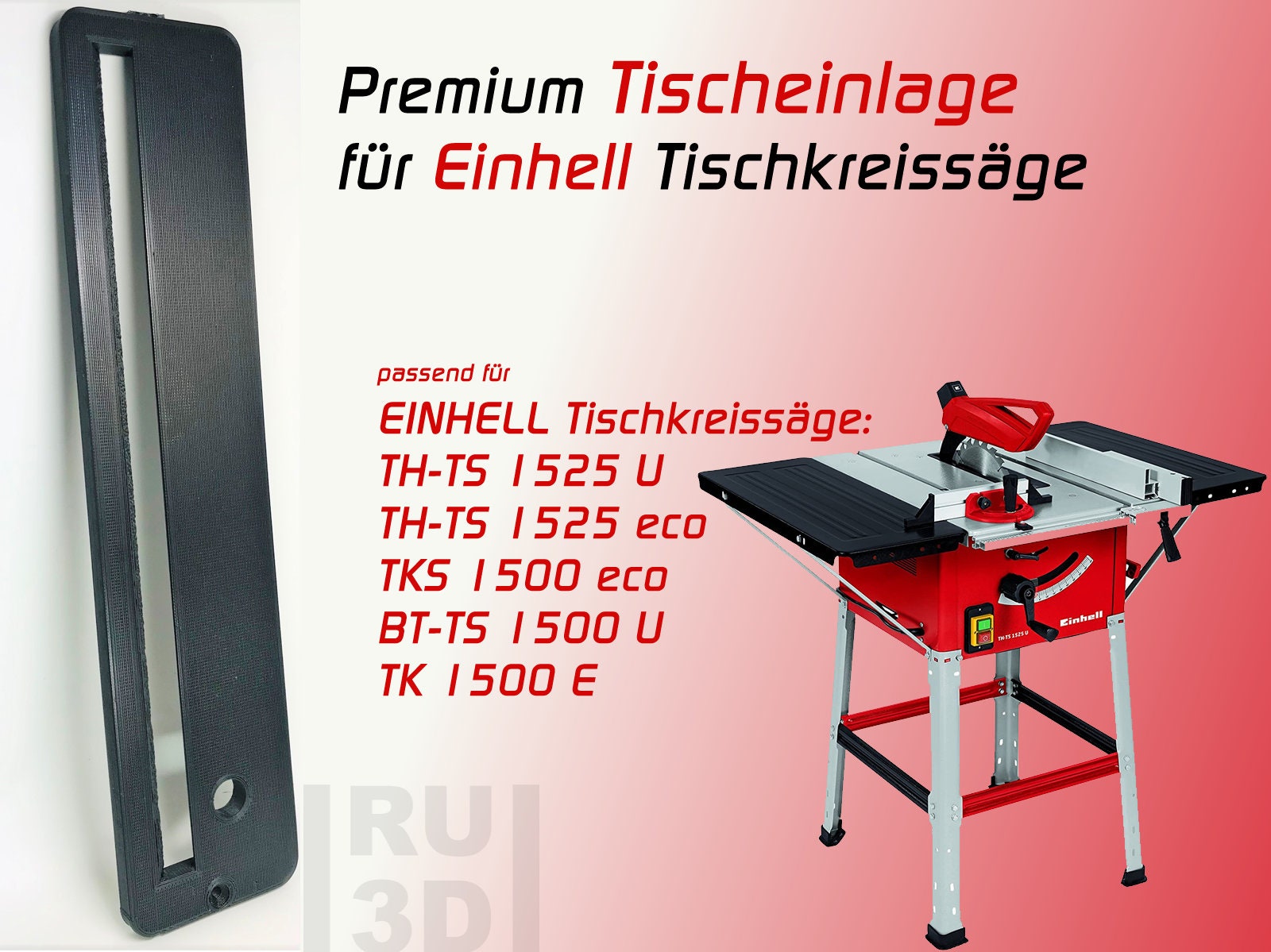 Etsy Reinforced TS - Insert Saw Table 1525 and for EINHELL Insert 1500 Circular Table Insert,