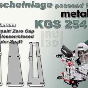 Tischeinlage passend für metabo KGS 254 M Kappsäge normal, Null Spalt, geschlossen