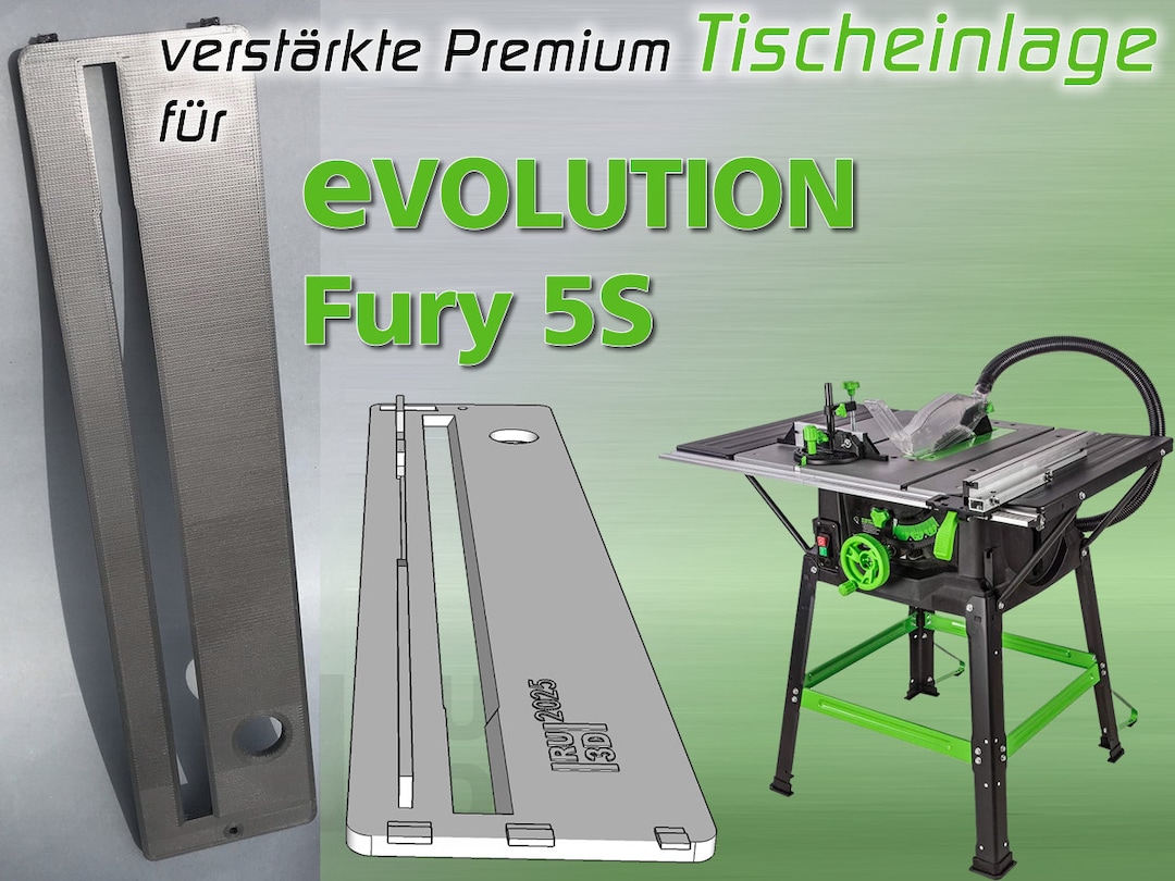 Table Insert F. EVOLUTION Fury 5S Circular Table Saw, Normal or Zero