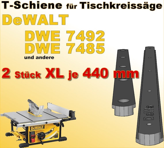 2x 440 Mm T-rail for Dewalt 7492 7485 Table Saw, Miter Saw/gauge