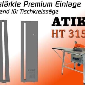 Plaque de plateau/insert de table renforcé de qualité supérieure, compatible avec la scie circulaire de table Atika HT 315