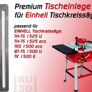 verstärkte Tischeinlage passend für EINHELL TS 1525 u. 1500 Tischkreissäge Einlegeplatte, Einlage normal oder Null Spalt