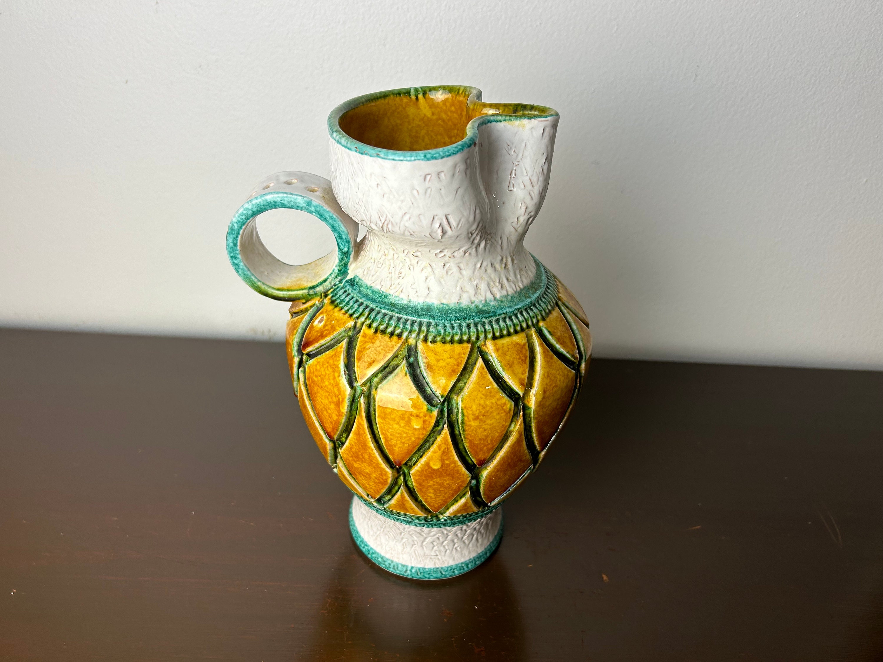 ヴィンテージ ミッドセンチュリー イタリアン テラコッタ マジョリカ