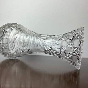 American Brilliant Period Cut Glass Large Flower Vase, ABP Cut Glass, Vintage/Antique Crystal Centerpiece, 1920s Glass