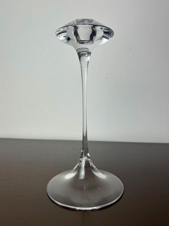 Kjell Engman for Kosta Boda Fanfare 9” Candlestick From Sweden