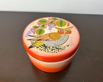 Vintage Old Talavera Mexican Folk Art Terra Cotta Clay Pottery