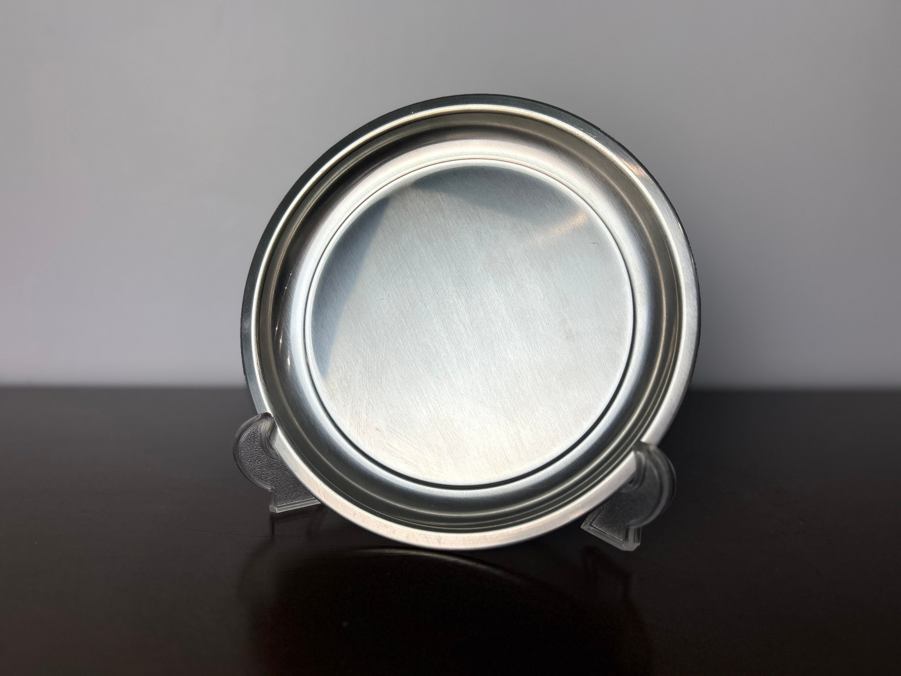 Vintage Woodbury Pewter Metal 8.25” Salad/Dessert Plate, Early American Decor/Dinnerware, Antique Colonial style Dish, New England