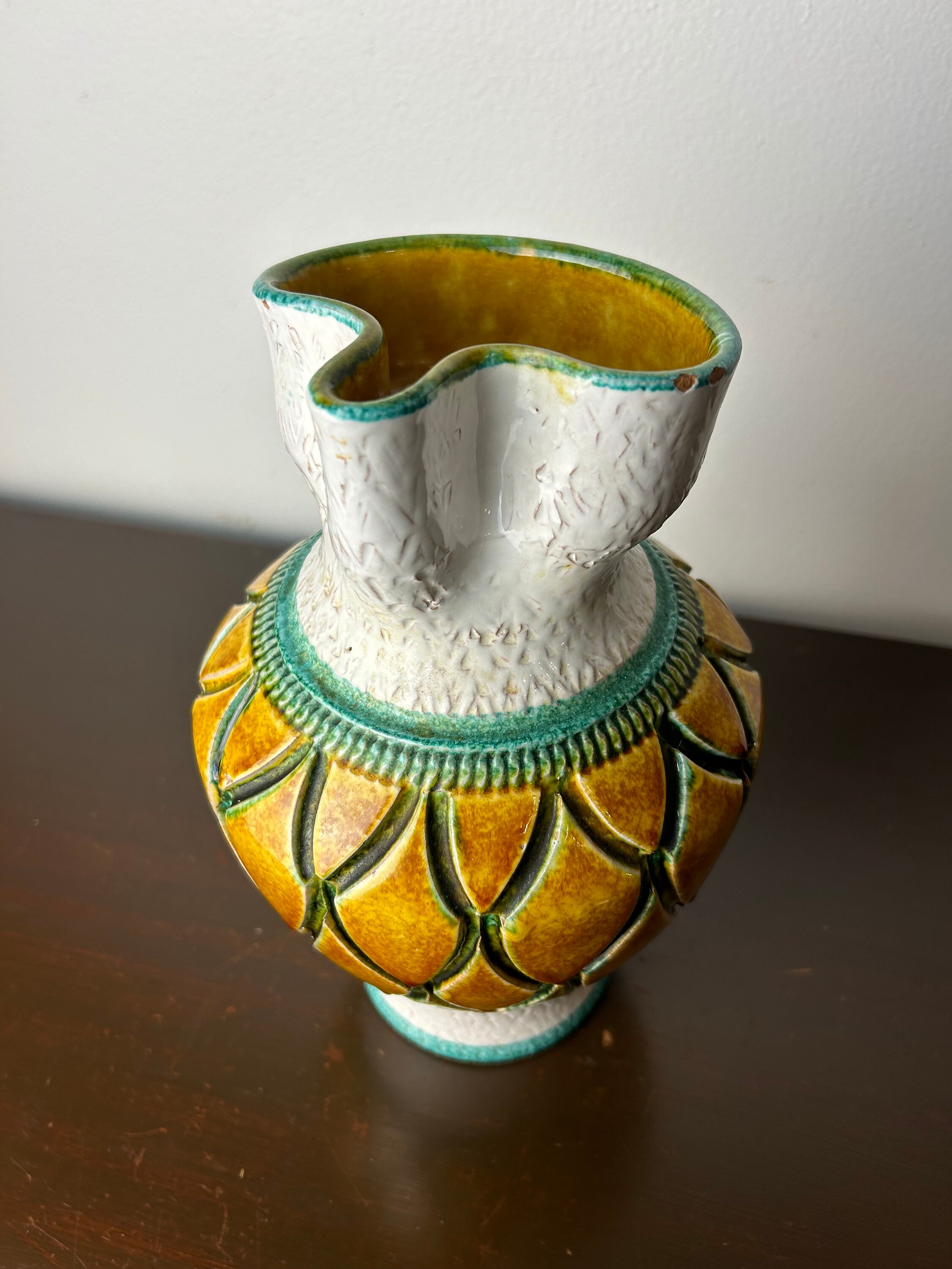 ヴィンテージ ミッドセンチュリー イタリアン テラコッタ マジョリカ