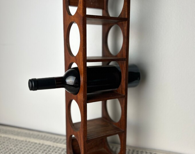 Curated visual reference: Picture Idea: Crate Barrel Shesham Wooden Wall Mounted Shelf Wine Rack For