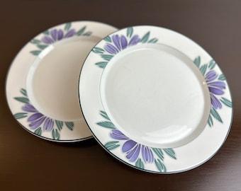 Vintage 1980’s Dansk Eden Floral Ceramic 11” Dinner Plates Set, Multiple Sets Available