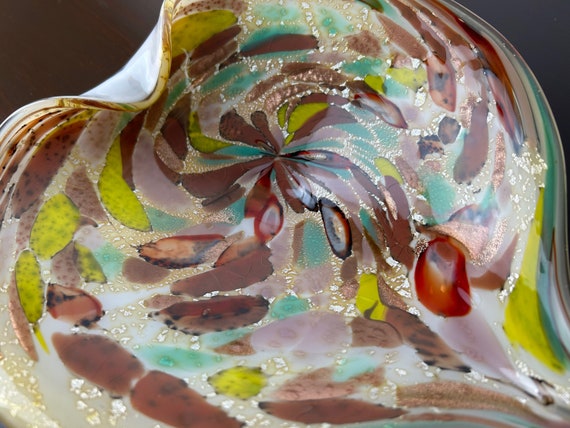 Vintage MCM Murano Glass Aventurine Tutti Frutti Attrib. Dino