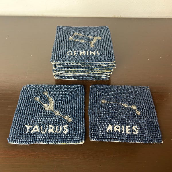 Custom Horoscope Sign Coasters Etsy