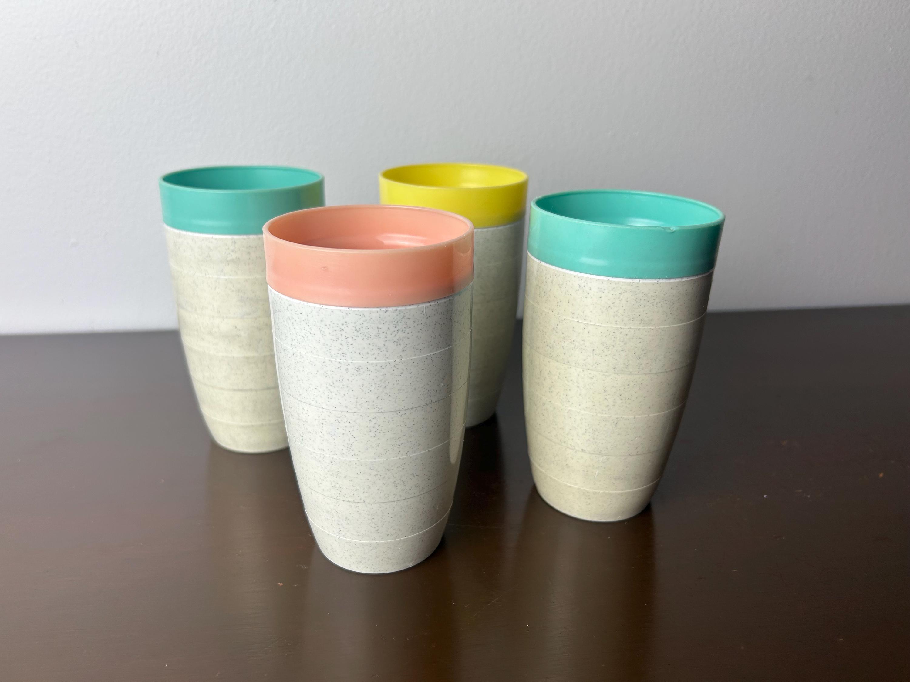 Vintage Plastic Colorful Blue Pink Yellow Cornish Therm-o-ware