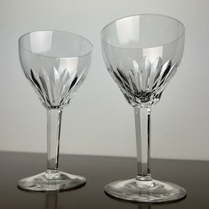 Royal Leerdam Cut Crystal Nymphea Weinglas Set, elegante Vintage Kristall Barware, Hochzeit Toastgläser