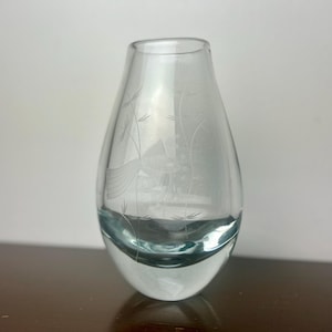 Kosta Boda Vase Etched Fish - Etsy