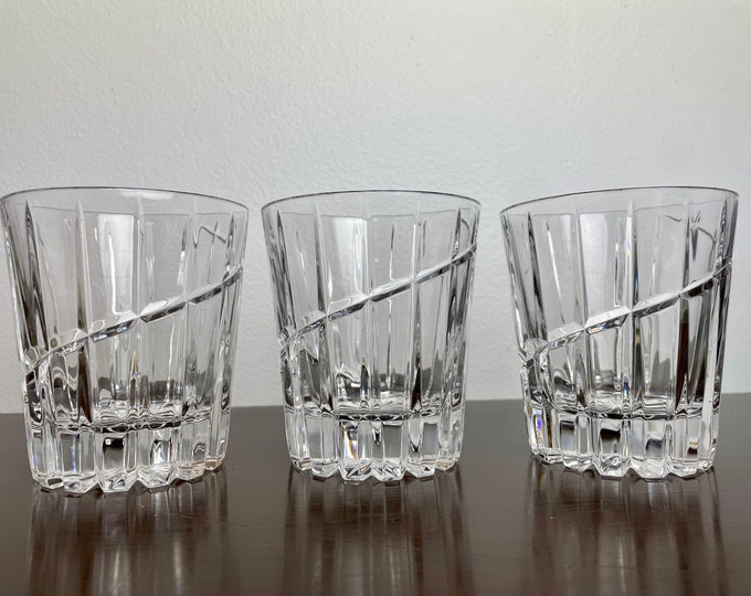 MIKASA Crystal Uptown Rocks/double Old Fashioned Glasses, Vintage