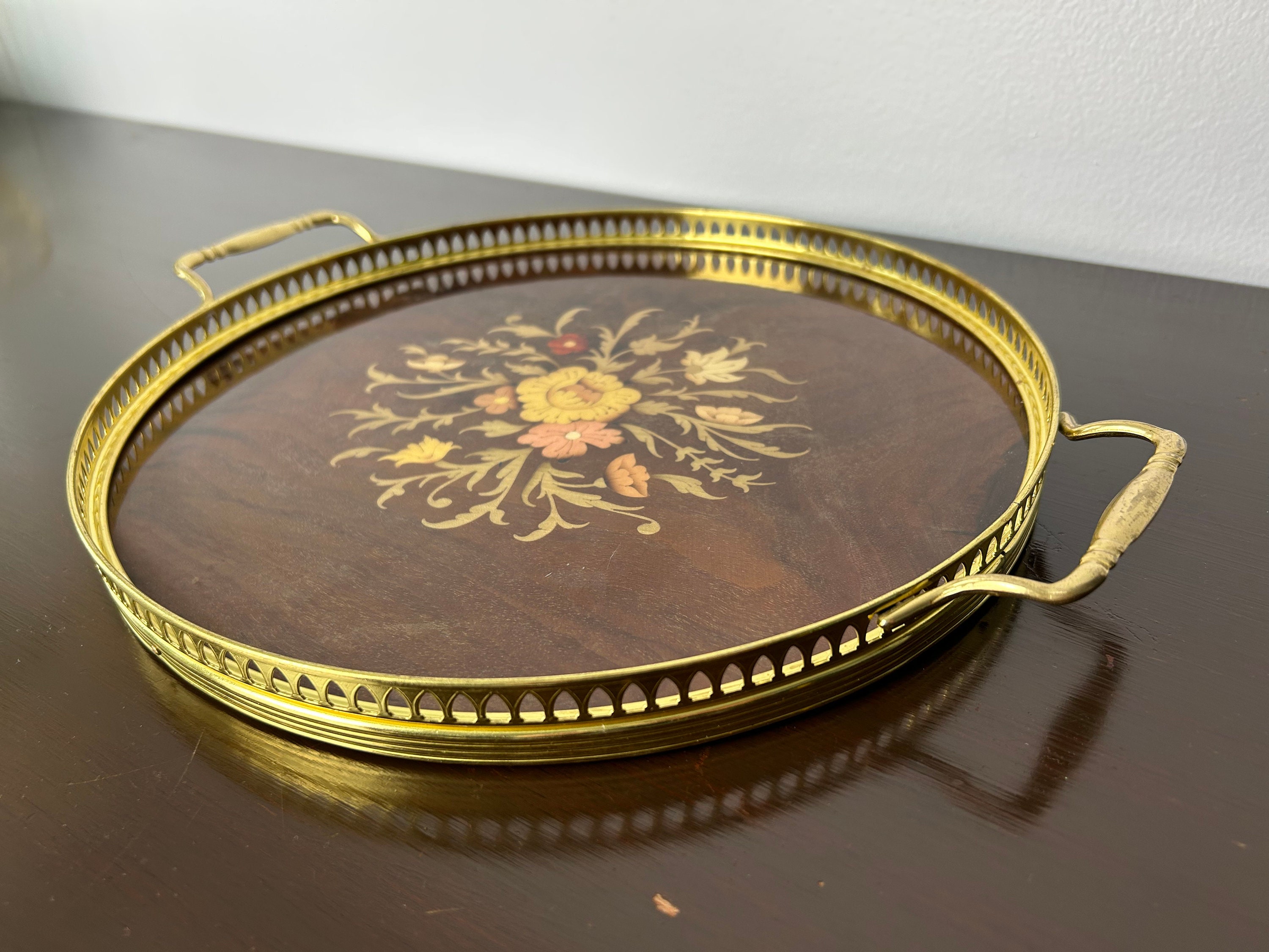 Vintage Brass Vanity Tray 