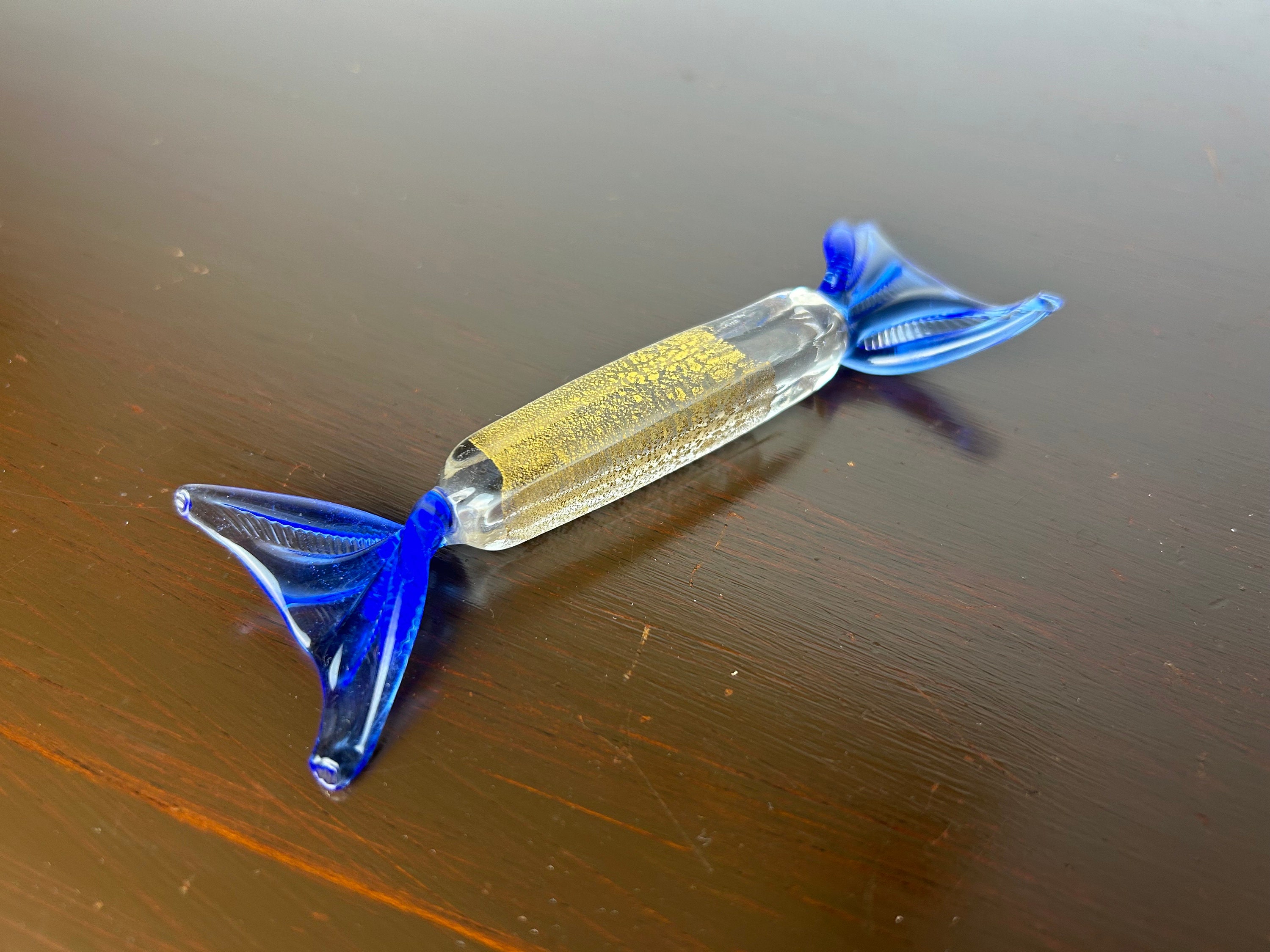 ヴィンテージ キャンディ 入 ベネチアンガラスムラノ島ゴールド入り