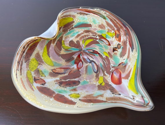 Vintage MCM Murano Glass Aventurine Tutti Frutti Attrib. Dino