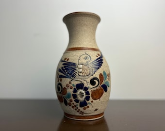 Vintage Old Talavera Mexican Folk Art Terra Cotta Clay Pottery