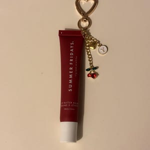Summer Fridays Cherry Lip Balm Keychain