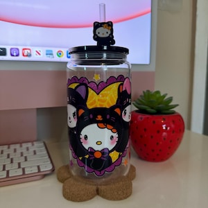 Halloween Kawaii Kitty & Friends Cat Glass Cup