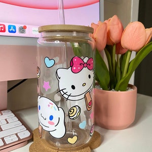 Vaso de cristal Paleta Kitty & Friends