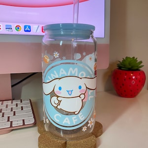Kawaii Cinnamorroll Cafe Glass Cup
