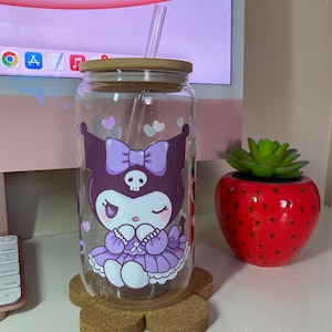 Coquette Kawaii Kur0mi Glass Cup