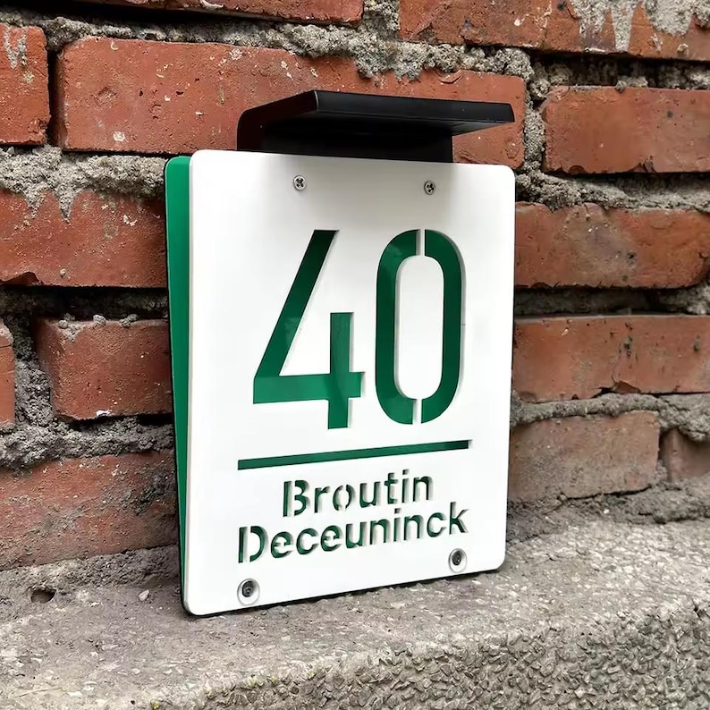 Custom Solar Address Sign | No Wiring Needed | Easy Installation ...