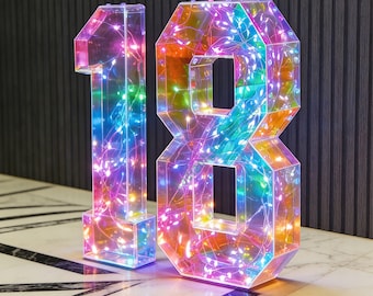 Benutzerdefinierte Festzelt Buchstaben, irisierende Diamant Leuchtbuchstaben, Geburtstagsfeier Licht Up Dekor