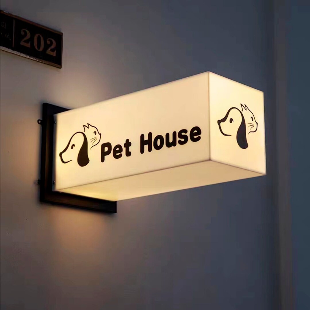 Acrylic Street Light Box,store Name Light Box,rectangular Shop Signs