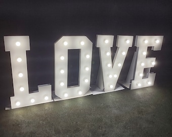 Wedding Marquee Letter,Led Wedding Decor,Personalized Large Letter，3FT/4FT/5FT Big Letter,Disposable Wedding Decoration