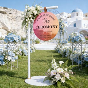 Wedding Last Name Sign Arrow, Heavy Duty Metal for Outdoor Chapel Wedding,Metal Outdoor