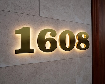 Custom Metal House Number Sign - Personalized Outdoor Address Plaque, Weatherproof Modern Design for Home & Mailbox