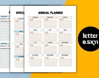 EDitable Home School Planner Bundle Templates PDF PNG JPEG Canva