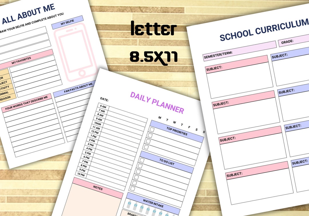 Homeschool Planner Printable Lesson Academic Organizer for ...