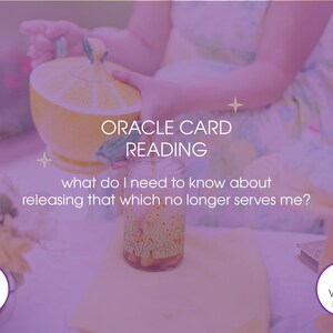 Może przedstawiać: Żółty pojemnik w kształcie cytryny z pokrywką, szklany słoik z dekoracyjnym wzorem i tekst "ORACLE CARD READING". Tekst zawiera również pytanie: "co muszę wiedzieć o uwalnianiu tego, co już mi nie służy?"