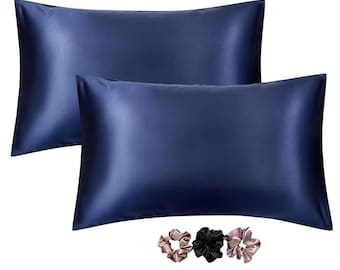 Funda de almohada de seda de morera para el cabello y la piel, 100% seda pura, 19 momme, con cremallera, tamaño estándar, paquete de 1 / regalo de San Valentín