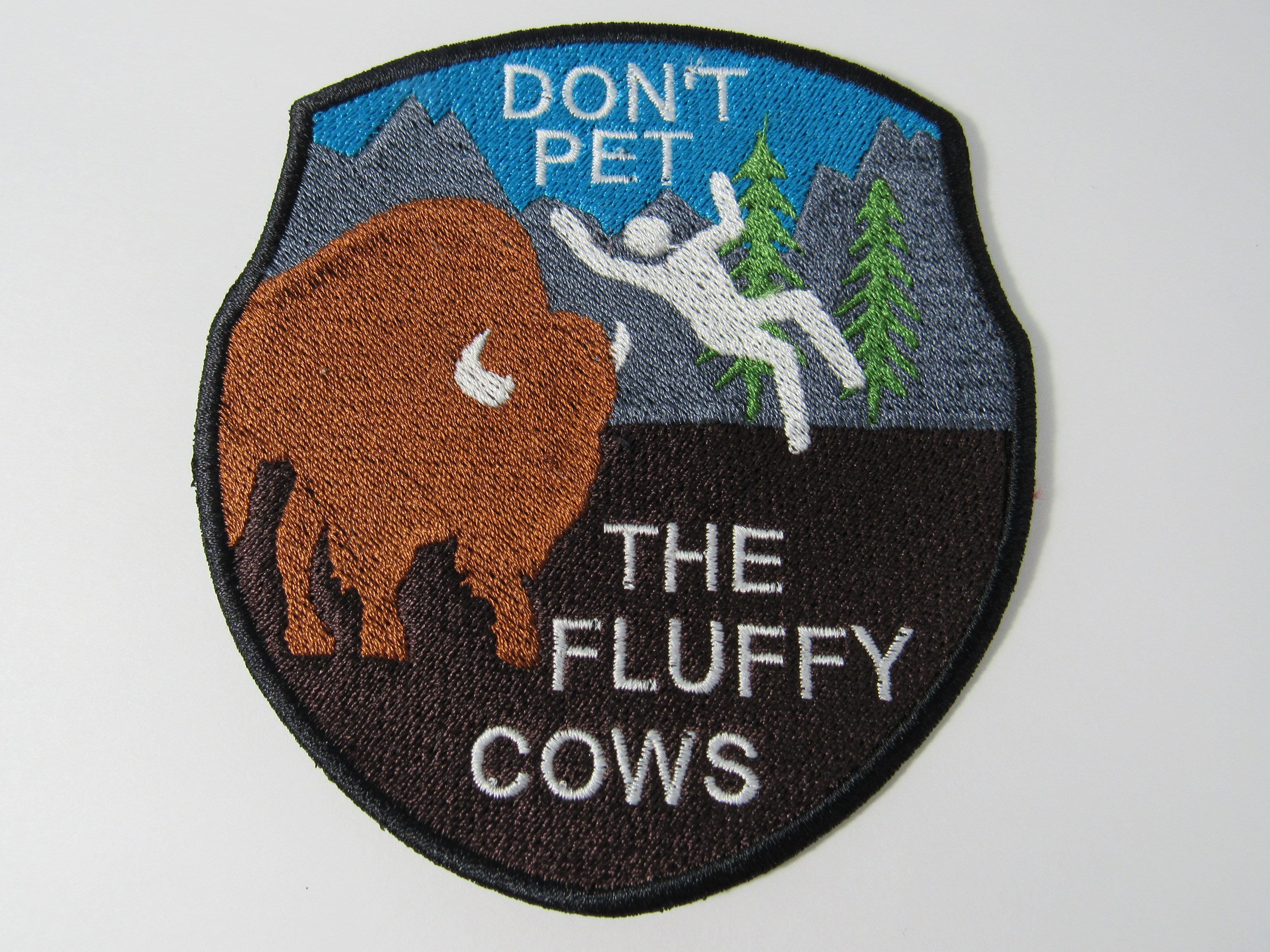 Fluffy Cows National Park Patch With backing options, shipping included