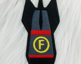 F Bomb patch - Sew on, iron on or hook backing