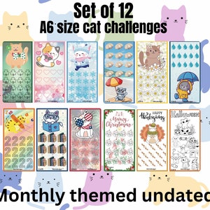 Cat Saving Challenge, Monthly Undated Kitten Budget (Digital Download)