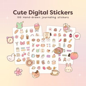 Froggy Sticker Bundle/ Cute Frog Stickers/ Cottagecore Kawaii Style Journal  and Planner Stickers, Aesthetic Illustration, Cute Kawaii Frog 