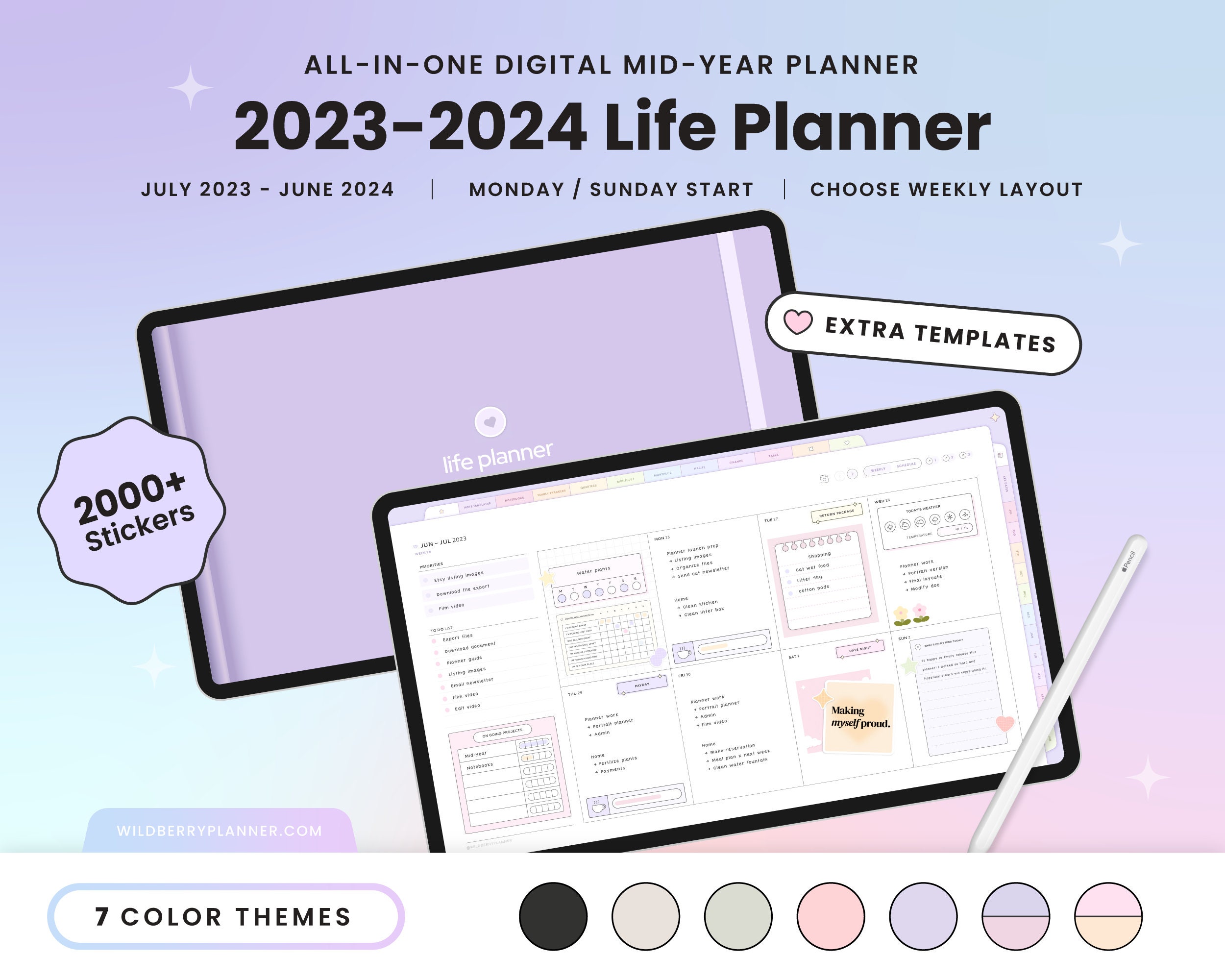 2024 Digital Coloring Planner