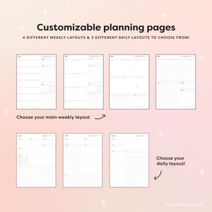 Undated Digital Life Planner, All in One Portrait Planner, Customisable, Pastel, Neutral, With Google Calendar, Apple Calendar and Reminders image 4