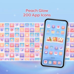 Peach Glow Icon Pack voor iOS/iPadOS/Samsung/Android ~ Kleurrijk
