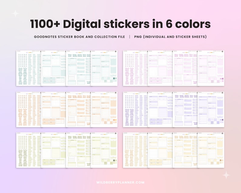 Work Digital Stickers, Pastel Office Professional Stickers, Goodnotes Widgets, Icons, Labels for Digital Planner, Corporate Trackers image 3