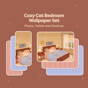 Sfondi per camere da letto accoglienti con gatti, gatto assonnato, telefono, iPad, tablet, desktop, Android, sfondi, sfondi carini e neutri